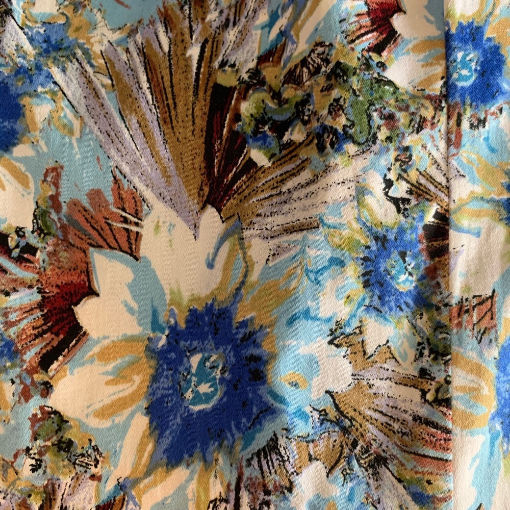ModCloth Sugarhill Boutique blue floral a-line tea party garden dress womens 6 - Picture 4 of 4
